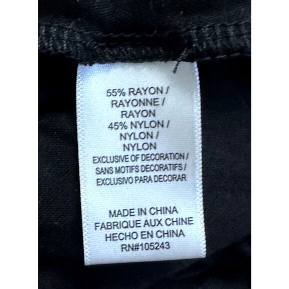 Bobeau Cargo Pants Cropped Pull-On Side Pockets Buttoned Black Women's S NWOT - Picture 9 of 9